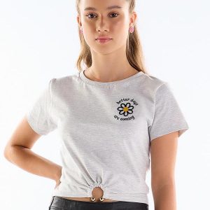 Blusa Meia Malha Cinza