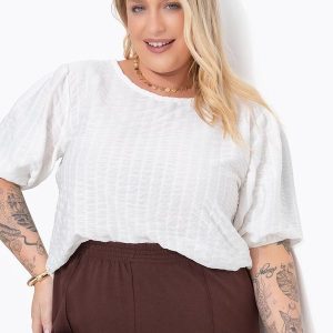Blusa Off White em Maha Texturizada