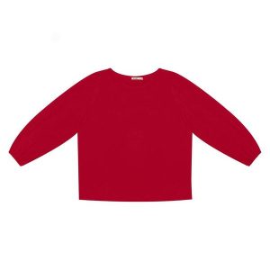 Blusa Plus Size Manga Longa Vermelho