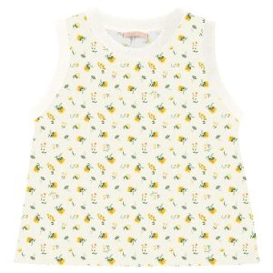 Blusa Regata Viscose Estampada Amarelo