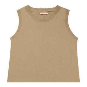 Blusa Regata Viscose Lisa Bege