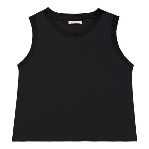 Blusa Regata Viscose Lisa Preto