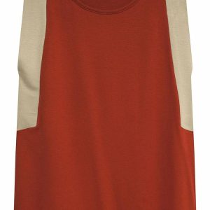 Blusa Reta em Moletinho com Recorte Terracota