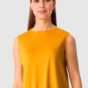 Blusa Reta em Viscose Amarelo