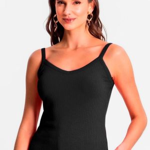 Blusa de Alça Feminina Preto