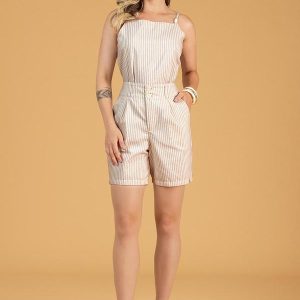 Blusa de Alca Fina Adulto Feminino Bege