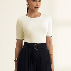 Blusa em Canelado Bege