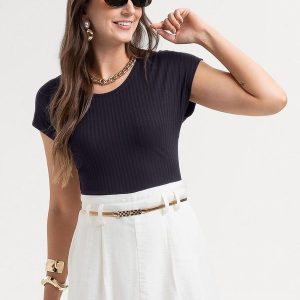Blusa em Canelado Preto