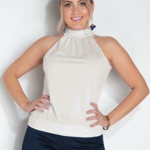 Blusa sem Manga Branca