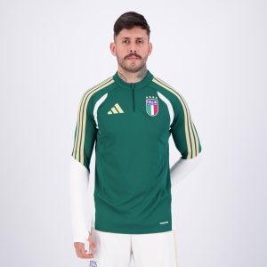 Blusão Adidas Itália Treino Tiro 2026 Verde