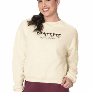 Blusão Amplo Mickey Mouse® em Moletom Off White