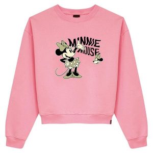 Blusão Amplo Minnie Mouse® em Moletom Rosa
