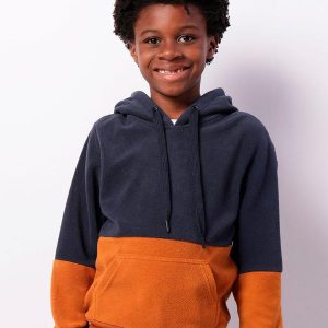 Blusão Infantil Fleece Bicolor Marinho