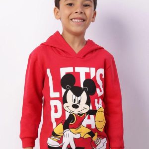 Blusão Moletom Infantil Mickey Vermelho