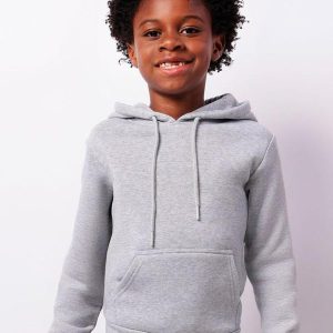 Blusão Moletom Infantil com Capuz Cinza