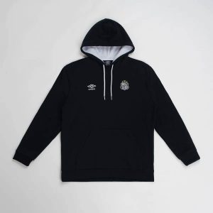 Blusão Umbro Santos Viagem 2026 Preto e Branco