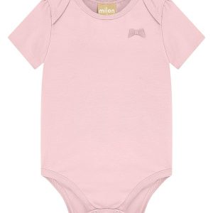 Body Bebê Menina Básico Rosa