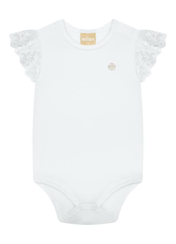 Body Bebê Menina com Renda Branco