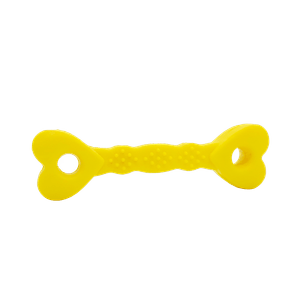 Brinquedo Halteres Coração LCM Amarelo