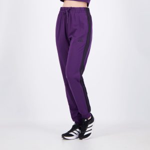 Calça Adidas Essentials Stripes Feminina Roxa e Preta