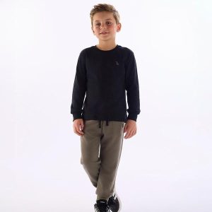 Calça Básica para Menino em Moletom Verde