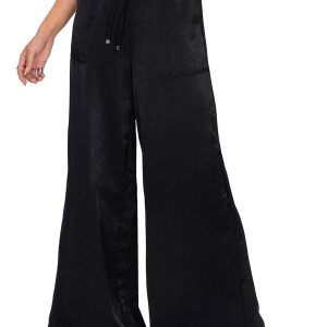 Calça Feminina Pantalona em Viscopoly Preto