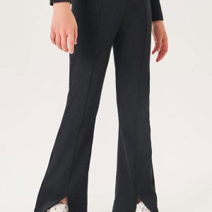 Calça Flare Felpada Infantil Menina Preto