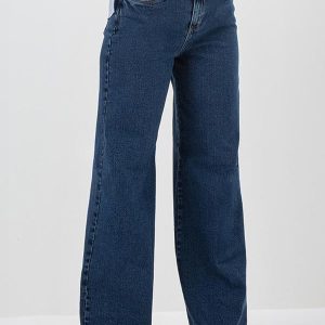 Calça Jeans Pantalona Azul Escuro Sabrina