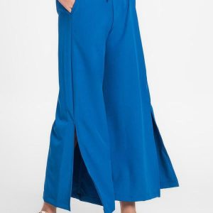Calça Juvenil Feminina em Crepe Light Azul