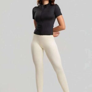 Calça Legging Fitness sem Costura Bege