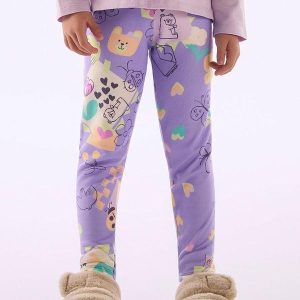 Calça Legging Peluciada Roxo