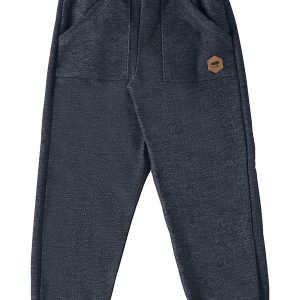 Calça Menino em Fleece Jeans Preto