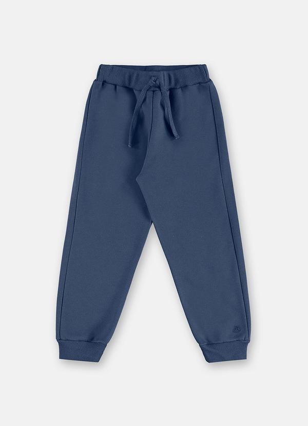Calça Moletom Felpado Infantil Masc Azul