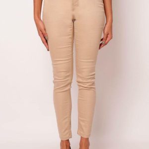 Calça Sarja Feminina Skinny Bege