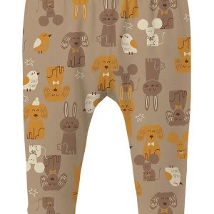 Calça Saruel Bichinhos em Cotton Areia
