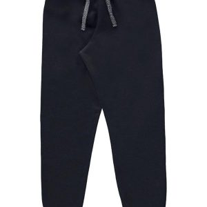 Calça Unissex Moletom Liso com Punho Preto