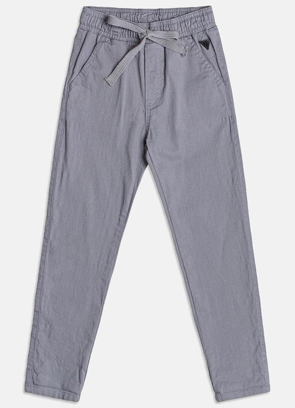 Calça de Sarja Cinza Claro Cinza