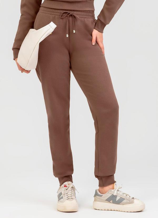 Calça em Moletom Marrom