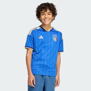 Camisa Adidas Itália Home 2026 Juvenil Azul