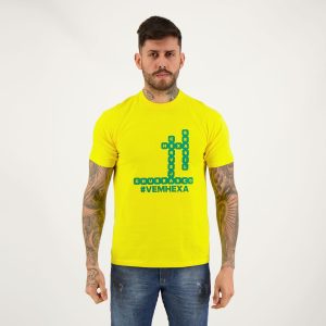 Camisa Brasil Cruzadas Amarela