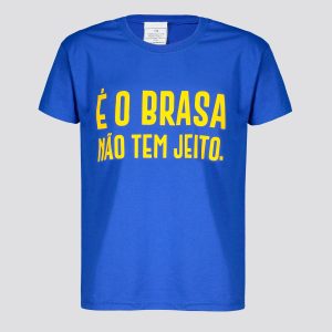 Camisa Brasil é o Brasa Infantil Azul