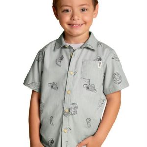 Camisa Infantil MeninoCinza