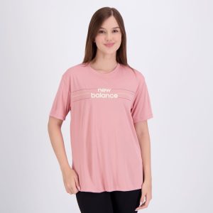Camisa New Balance Linear Performance Feminina Rosa