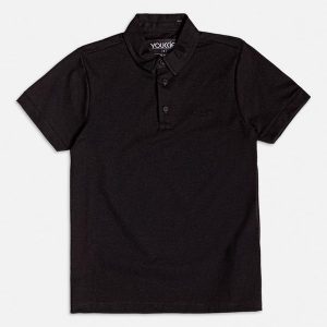 Camisa Polo Manga Curta Básica Preto