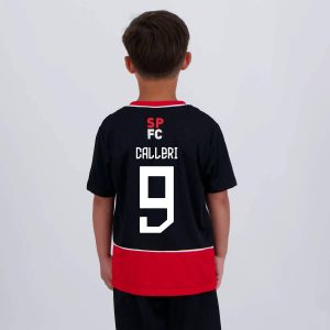 Camisa São Paulo Calleri 9 Romper Infantil