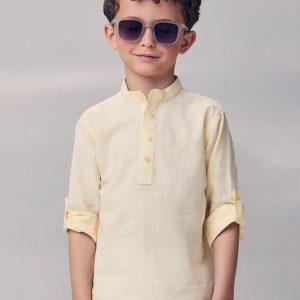 Camisa a com Martingale Amarelo