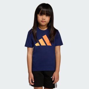 Camiseta Adidas 160 LK Infantil Azul e Laranja