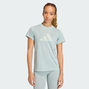 Camiseta Adidas Essentials Logo Feminina Verde e Branca