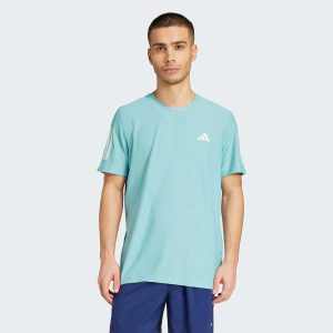 Camiseta Adidas Own The Run Base Azul e Branco