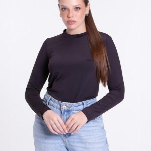Camiseta Adulto Gola Térmico Uv50+ Preto